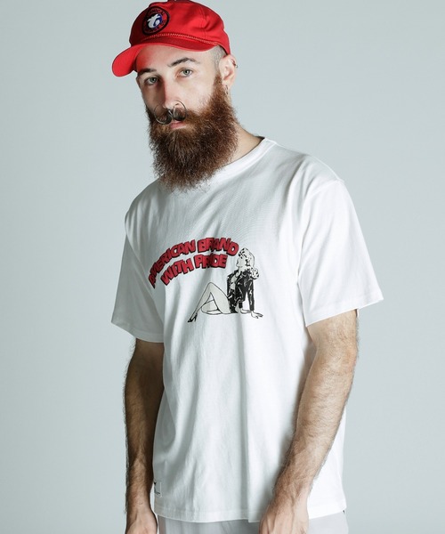 Schott(ショット)の「Schott/ショット/T-SHIRT GIRL/Tシャツ ガール(Tシャツ/カットソー・メンズ・ブラック/ホワイト/ベージュ・M/L/XL/2XL)」の2枚目の写真
