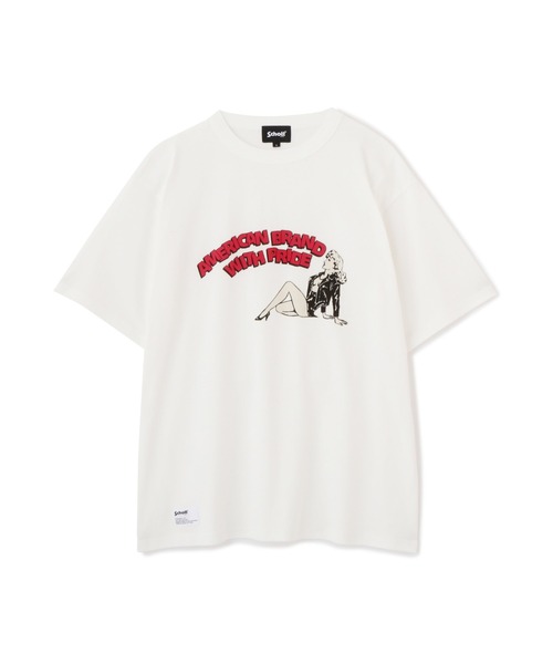 Schott(ショット)の「Schott/ショット/T-SHIRT GIRL/Tシャツ ガール(Tシャツ/カットソー・メンズ・ブラック/ホワイト/ベージュ・M/L/XL/2XL)」の16枚目の写真