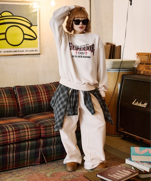 sedacle（セダクル）の「リバーシブル起毛スウェット【SETUP着用可能】（スウェット・メンズ・レッド/アイボリー/チャコールグレー・SMALL/MEDIUM/LARGE）」の8枚目の写真