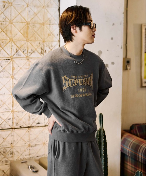 sedacle（セダクル）の「リバーシブル起毛スウェット【SETUP着用可能】（スウェット・メンズ・レッド/アイボリー/チャコールグレー・SMALL/MEDIUM/LARGE）」の22枚目の写真