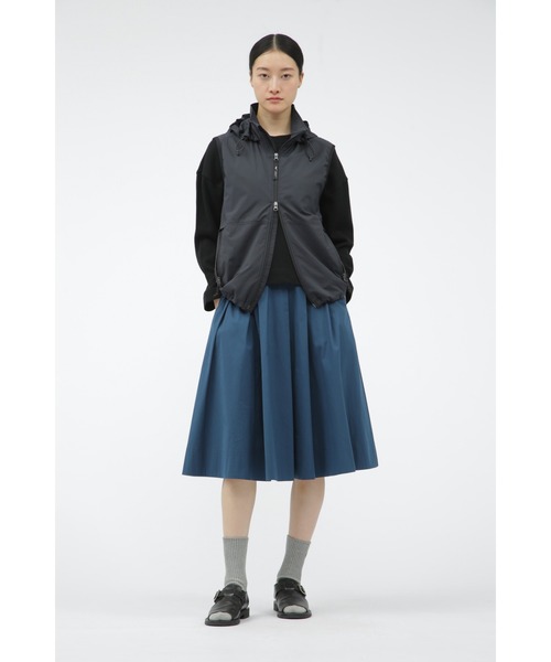 【美品】MARGARET HOWELL - 黒 コットンスカート II LIGHTWEIGHT COTTON LINEN TWILL SKIRT | MARGARET HOWELL