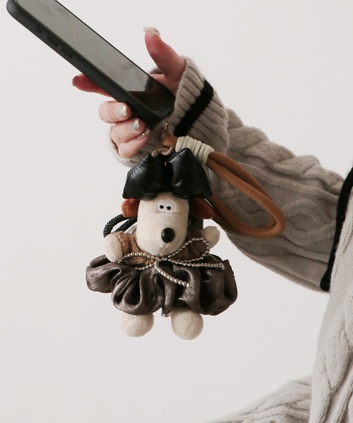 Plush toycell phonestrap with ribbon/リボン付きぬいぐるみ スマホ