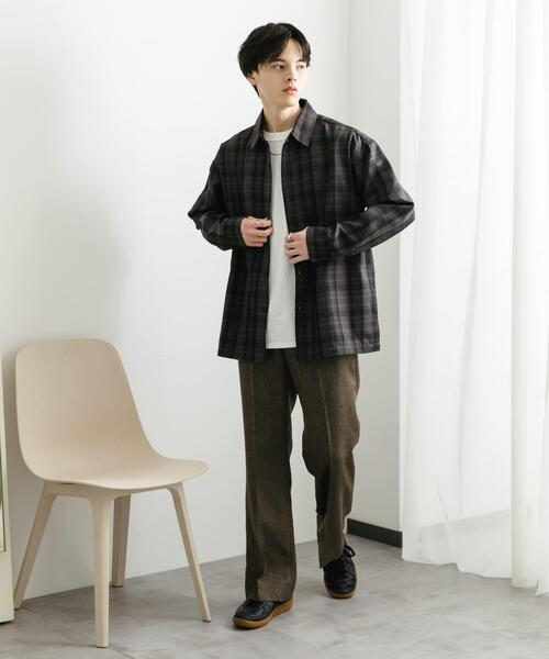 SENSE OF PLACE by URBAN RESEARCH（センスオブプレイスバイアーバンリサーチ）の「オンブレチェックルーズシャツ（シャツ/ブラウス・メンズ・ネイビー/ライトグレー/ブラック・MEDIUM/LARGE）」の7枚目の写真