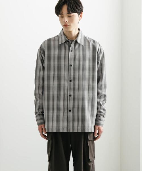 セール】オンブレチェックルーズシャツ（シャツ/ブラウス）｜SENSE OF