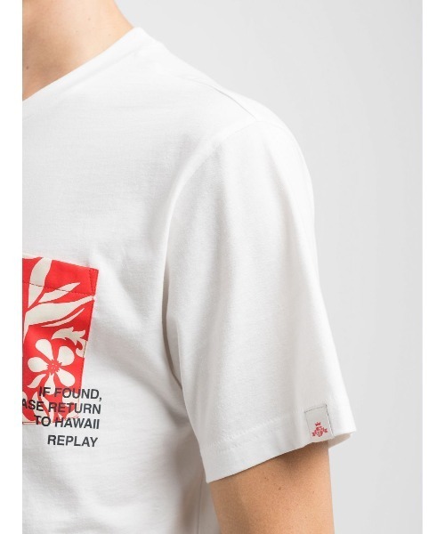 REPLAY（リプレイ）の「コットンジャ－ジーポケットプリントＴシャツ（Tシャツ/カットソー・メンズ・ホワイト/ブラック・SMALL/MEDIUM/LARGE/X-LARGE）」の5枚目の写真