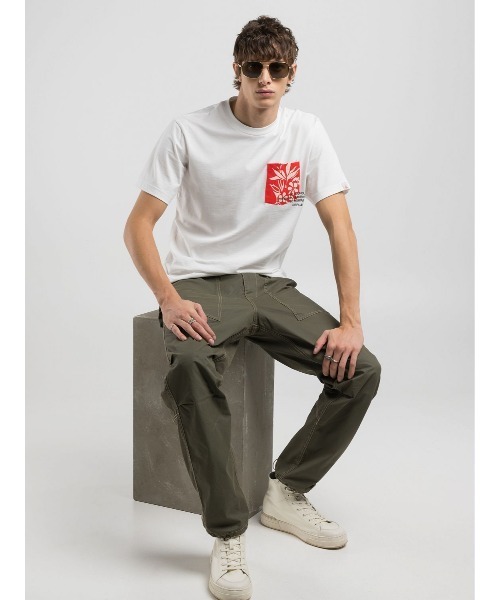 REPLAY（リプレイ）の「コットンジャ－ジーポケットプリントＴシャツ（Tシャツ/カットソー・メンズ・ホワイト/ブラック・SMALL/MEDIUM/LARGE/X-LARGE）」の6枚目の写真