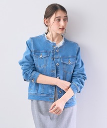 YECCA VECCA | ノーカラーストレッチGジャン(デニムジャケット)