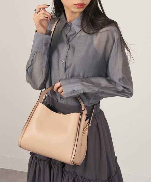 MARCO BIANCHINI(マルコビアンチーニ)の「【MARCO BIANCHINI】イタリアンレザー 2WAYショルダーバッグ ハンドバッグ 24076(ショルダーバッグ・レディース・ブラック/ベージュ・FREE)」の3枚目の写真