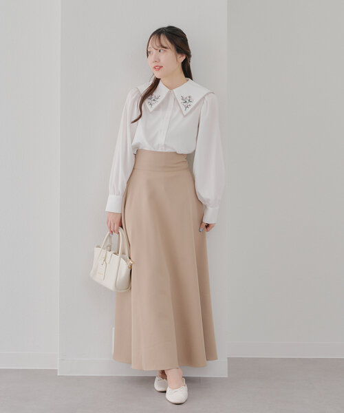 Another Branch olive des olive(アナザーブランチオリーブデオリーブ)の「配色パイピング衿刺繍レトロブラウス(シャツ/ブラウス・レディース・ネイビー/オフホワイト/ミント・FREE)」の9枚目の写真