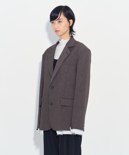 TODAYFUL オーバーショルダージャケット　グレー 38 TODAYFUL/トゥデイフル】Over Shoulder Jacket/オーバーショルダー