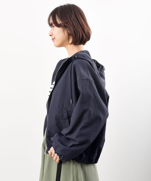 【今季商品・美品】yuni ナイロン バルーンスリーブ ブルゾン(現物写真追加) ナイロンバルーンフードジップブルゾン（ブルゾン）｜rps（アール