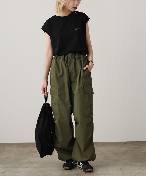 THOUSAND MILE（サウザンドマイル）の「THOUSAND MILE/サウザンドマイル FRENCH SLEEVE TEE Tシャツ（Tシャツ/カットソー・レディース・ホワイト/グレー/ブラック・FREE）」の9枚目の写真