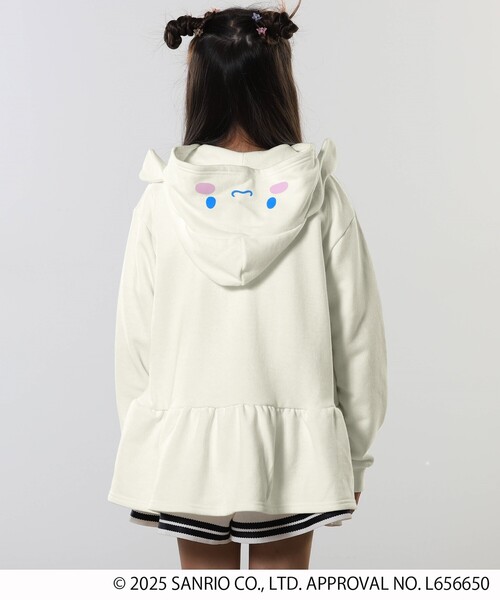 sanrio（サンリオ）の「【サンリオキャラクターズ】スクールキャラクターパーカ（パーカー・キッズ・ブラック/オフホワイト・15 /13/14）」の4枚目の写真