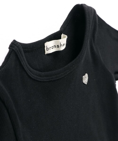 BRANSHES（ブランシェス）の「ストレッチテレコ半袖Tシャツ（Tシャツ/カットソー・キッズ・その他/オフホワイト/ブラック・90/80/110/100/130/150/120/140/160）」の9枚目の写真