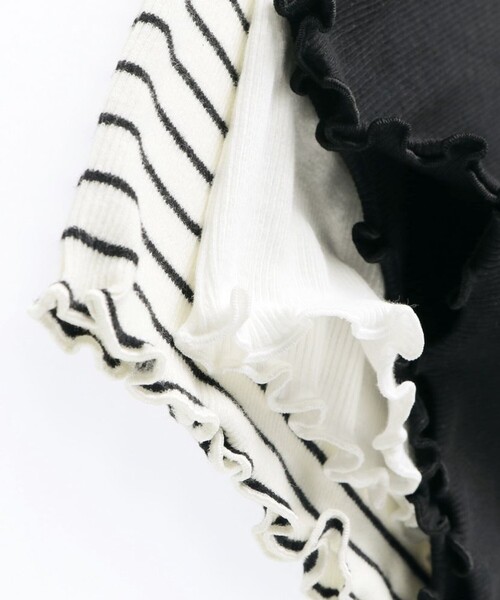 BRANSHES（ブランシェス）の「ストレッチテレコ半袖Tシャツ（Tシャツ/カットソー・キッズ・その他/オフホワイト/ブラック・90/80/110/100/130/150/120/140/160）」の4枚目の写真