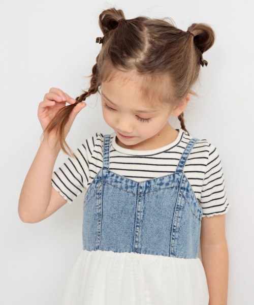 BRANSHES（ブランシェス）の「ストレッチテレコ半袖Tシャツ（Tシャツ/カットソー・キッズ・その他/オフホワイト/ブラック・90/80/110/100/130/150/120/140/160）」の17枚目の写真