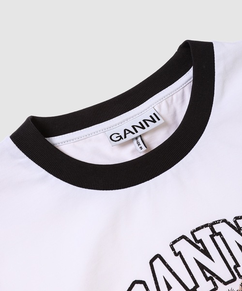GANNI 関税込 ベーシックジャージーベア スモールTシャツ Ganni【ガニー】basic jersey bear small t-shirt 