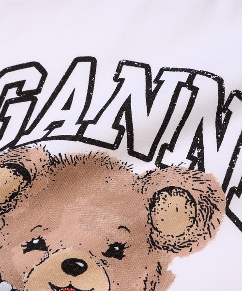 GANNI 関税込 ベーシックジャージーベア スモールTシャツ Ganni【ガニー】basic jersey bear small t-shirt 