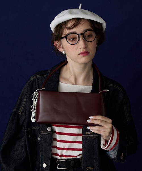 BONLECILL Marche（ボンルシールマルシェ）の「【BONLECILL Marche】2wayシームレスワンハンドルバッグ／クラッチバッグ（ハンドバッグ・レディース・バーガンディー/キャメル/グリーン/ブラック・FREE）」の21枚目の写真
