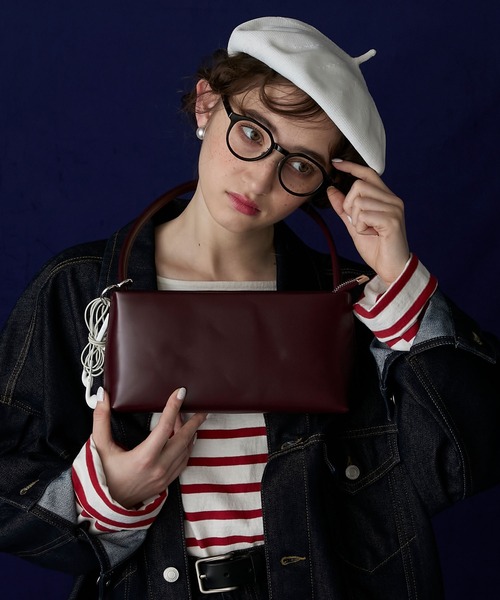 BONLECILL Marche（ボンルシールマルシェ）の「【BONLECILL Marche】2wayシームレスワンハンドルバッグ／クラッチバッグ（ハンドバッグ・レディース・バーガンディー/キャメル/グリーン/ブラック・FREE）」の22枚目の写真