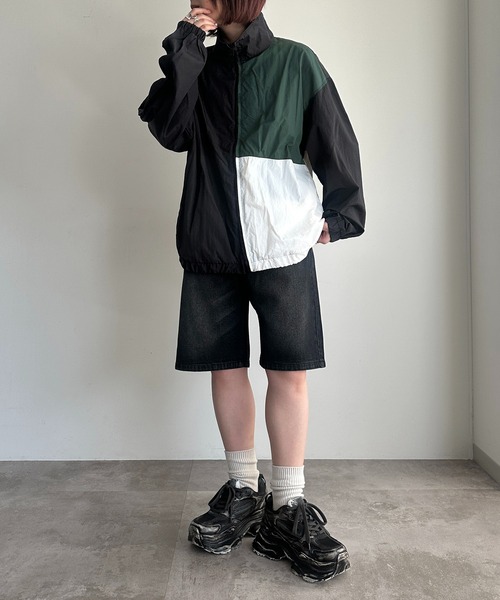 apres jour mignon(アプレジュールミニョン)の「配色ナイロンブルゾン(ブルゾン・レディース・ブラック/ネイビー・フリー/X-LARGE)」の6枚目の写真
