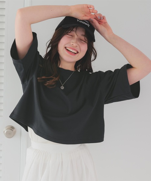 titivate(ティティベイト)の「汗染み防止ルーズシルエットTシャツ(Tシャツ/カットソー・レディース・ホワイト/ネイビー/チャコール/ブラック/ローズ/グレー・MT/L/S/M)」の2枚目の写真