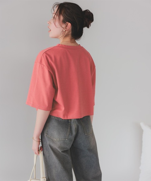 titivate(ティティベイト)の「汗染み防止ルーズシルエットTシャツ(Tシャツ/カットソー・レディース・ホワイト/ネイビー/チャコール/ブラック/ローズ/グレー・MT/L/S/M)」の15枚目の写真