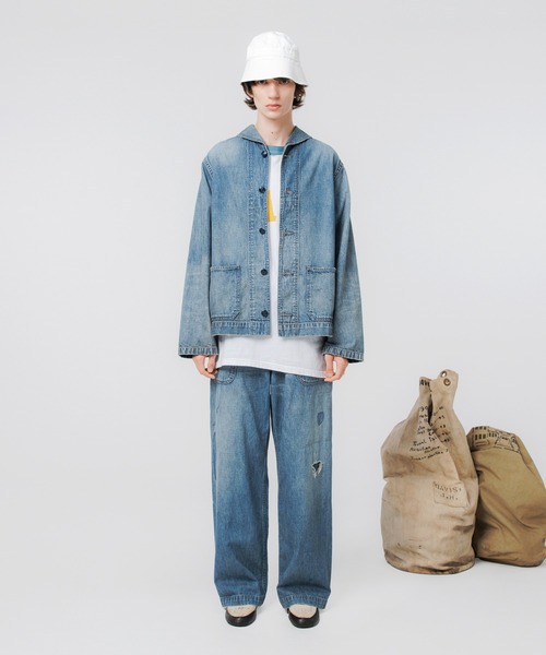 BOW WOW(バウワウ)の「USN M44 DUNGAREE TROUSERS, SIDE SEAMLESS(デニムパンツ・メンズ・インディゴブルー・L/XL)」の2枚目の写真