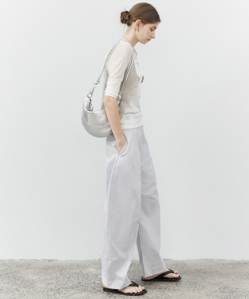 tageechita（タジチタ）の「【tageechita】異素材切替 シアーコンビ ロングスリーブプルオーバー（Tシャツ/カットソー・レディース・アイボリー・S/M/L）」の11枚目の写真