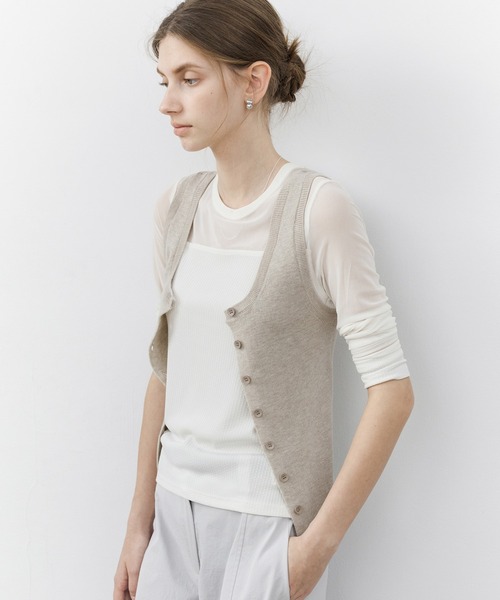 tageechita（タジチタ）の「【tageechita】異素材切替 シアーコンビ ロングスリーブプルオーバー（Tシャツ/カットソー・レディース・アイボリー・S/M/L）」の12枚目の写真