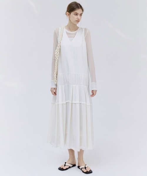 tageechita（タジチタ）の「【tageechita】異素材切替 シアーコンビ ロングスリーブプルオーバー（Tシャツ/カットソー・レディース・アイボリー・S/M/L）」の15枚目の写真