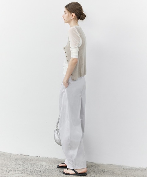 tageechita（タジチタ）の「【tageechita】異素材切替 シアーコンビ ロングスリーブプルオーバー（Tシャツ/カットソー・レディース・アイボリー・S/M/L）」の20枚目の写真