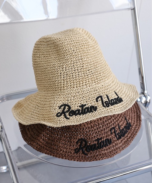 ap retro（アプレトロ）の「ロゴ刺繍がポイント♪ / ペーパーハット　紫外線対策（ハット・レディース・ブラウン/ベージュ/ブラック/アイボリー・FREE）」の13枚目の写真