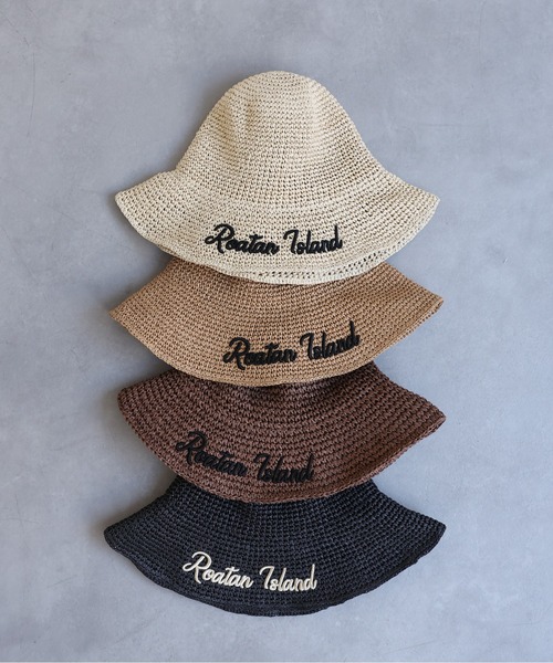 ap retro（アプレトロ）の「ロゴ刺繍がポイント♪ / ペーパーハット　紫外線対策（ハット・レディース・ブラウン/ベージュ/ブラック/アイボリー・FREE）」の15枚目の写真