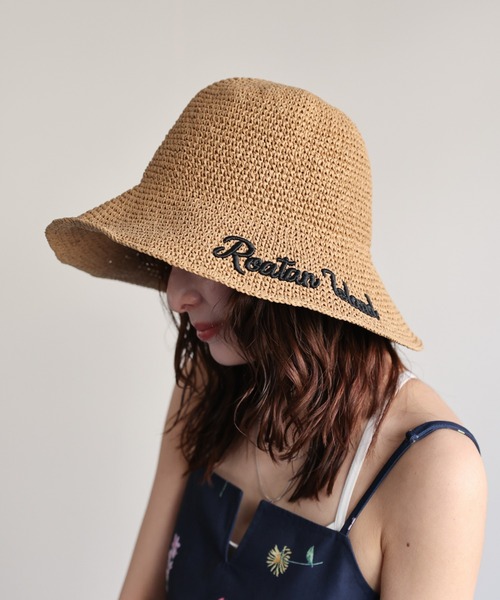 ap retro（アプレトロ）の「ロゴ刺繍がポイント♪ / ペーパーハット　紫外線対策（ハット・レディース・ブラウン/ベージュ/ブラック/アイボリー・FREE）」の11枚目の写真