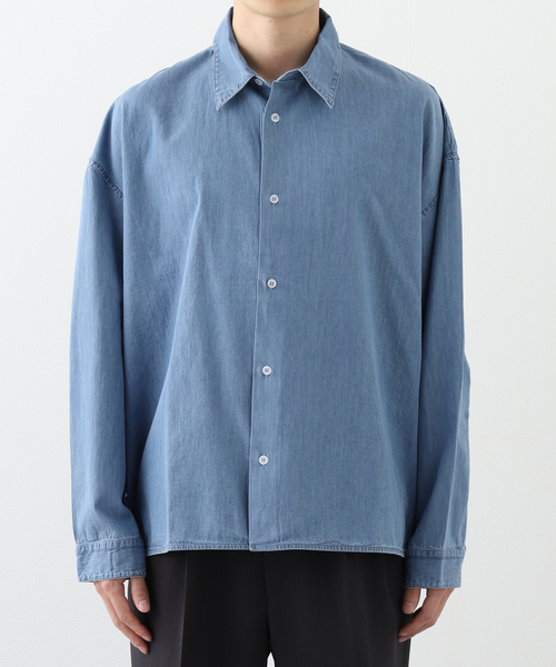 SEEALL（シーオール）の「【SEEALL / シーオール】REGULAR COLLAR SHIRTS DENIM SAU53/ SH381/ I-004（シャツ/ブラウス・メンズ・ネイビー・46/48）」の4枚目の写真