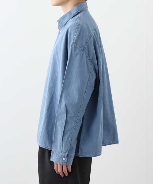 SEEALL（シーオール）の「【SEEALL / シーオール】REGULAR COLLAR SHIRTS DENIM SAU53/ SH381/ I-004（シャツ/ブラウス・メンズ・ネイビー・46/48）」の5枚目の写真