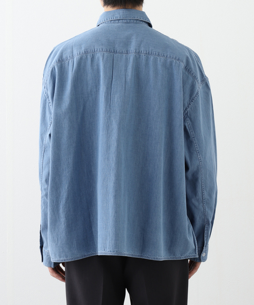 SEEALL（シーオール）の「【SEEALL / シーオール】REGULAR COLLAR SHIRTS DENIM SAU53/ SH381/ I-004（シャツ/ブラウス・メンズ・ネイビー・46/48）」の6枚目の写真