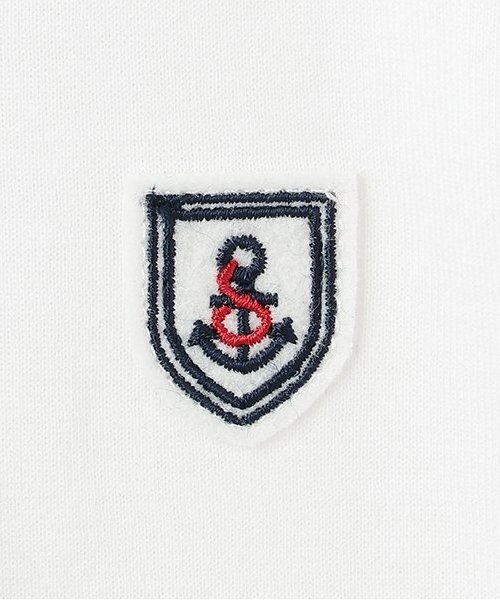 sense of wonder(センスオブワンダー)の「セーラーショートオール(ロンパース・キッズ・オフホワイト/ネイビー・70cm/80cm)」の7枚目の写真