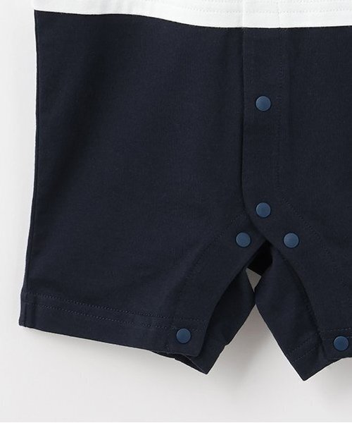 sense of wonder(センスオブワンダー)の「セーラーショートオール(ロンパース・キッズ・オフホワイト/ネイビー・70cm/80cm)」の9枚目の写真
