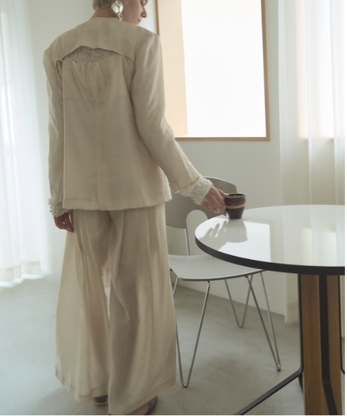 Muel Chic(ミュエルシック)の「Tung sheer pants タングシアーパンツ(その他パンツ・レディース・オフホワイト/ブラック/ライトブルー/ラベンダー・SMALL/MEDIUM)」の15枚目の写真