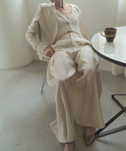 Muel Chic(ミュエルシック)の「Tung sheer pants タングシアーパンツ(その他パンツ・レディース・オフホワイト/ブラック/ライトブルー/ラベンダー・SMALL/MEDIUM)」の13枚目の写真