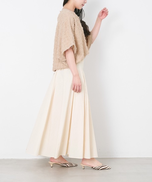 MICA&DEAL（マイカ＆ディール）の「タックボリュームスカート（スカート・レディース・ベージュ/ブラック/アイボリー・FREE）」の6枚目の写真