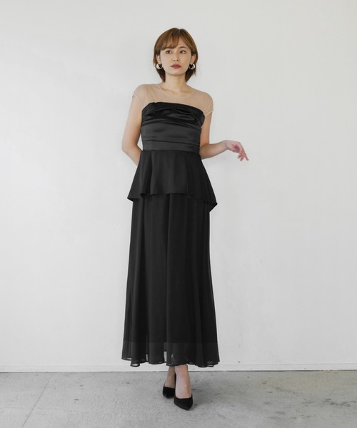 My shawty(マイシャウティー)の「peplum docking dress(ドレス・レディース・ブラック/グレイッシュベージュ・FREE)」の10枚目の写真