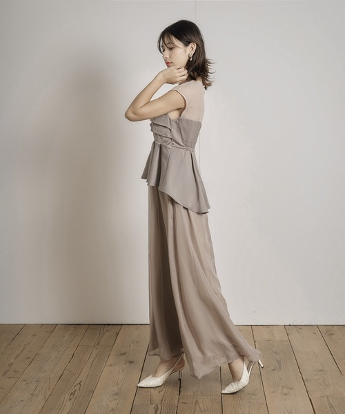 My shawty(マイシャウティー)の「peplum docking dress(ドレス・レディース・ブラック/グレイッシュベージュ・FREE)」の16枚目の写真