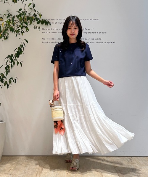 タグ付き新品未使用　JUSGLITTY ハート刺繍クロップドカットソー JUSGLITTY ハート刺繍クロップドカットソー