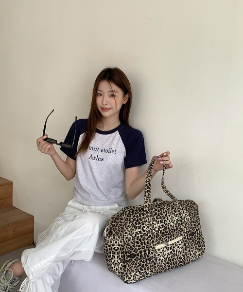 lilful(リルフル)の「レオパード ヒョウ柄 ボストンバッグ 大容量(ボストンバッグ・レディース・レオパード・F)」の6枚目の写真