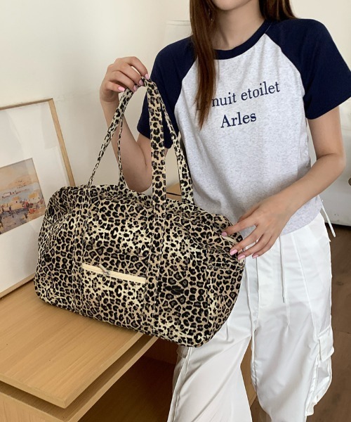 lilful(リルフル)の「レオパード ヒョウ柄 ボストンバッグ 大容量(ボストンバッグ・レディース・レオパード・F)」の10枚目の写真