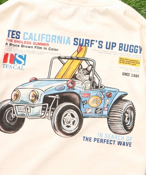 The Endless Summer（エンドレスサマー）の「TES SURF'S UP BUGGY T-SHIRT / Tシャツ（Tシャツ/カットソー・メンズ・アイボリー/ホワイト・X-LARGE/XX-LARGE/SMALL/MEDIUM/LARGE）」の6枚目の写真