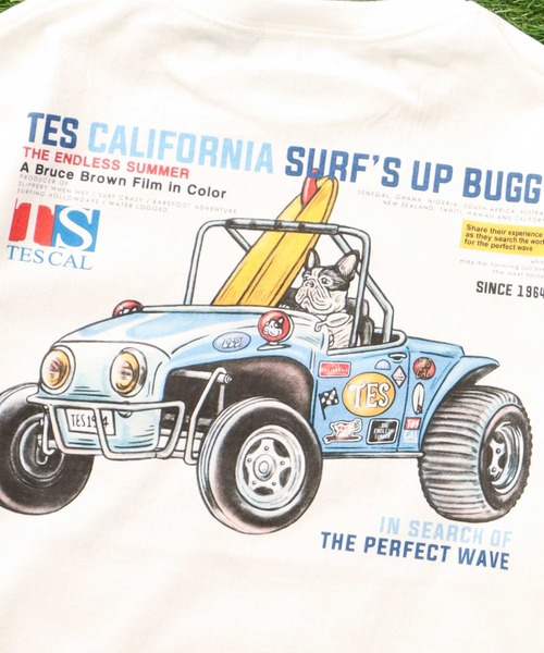 The Endless Summer（エンドレスサマー）の「TES SURF'S UP BUGGY T-SHIRT / Tシャツ（Tシャツ/カットソー・メンズ・アイボリー/ホワイト・X-LARGE/XX-LARGE/SMALL/MEDIUM/LARGE）」の11枚目の写真